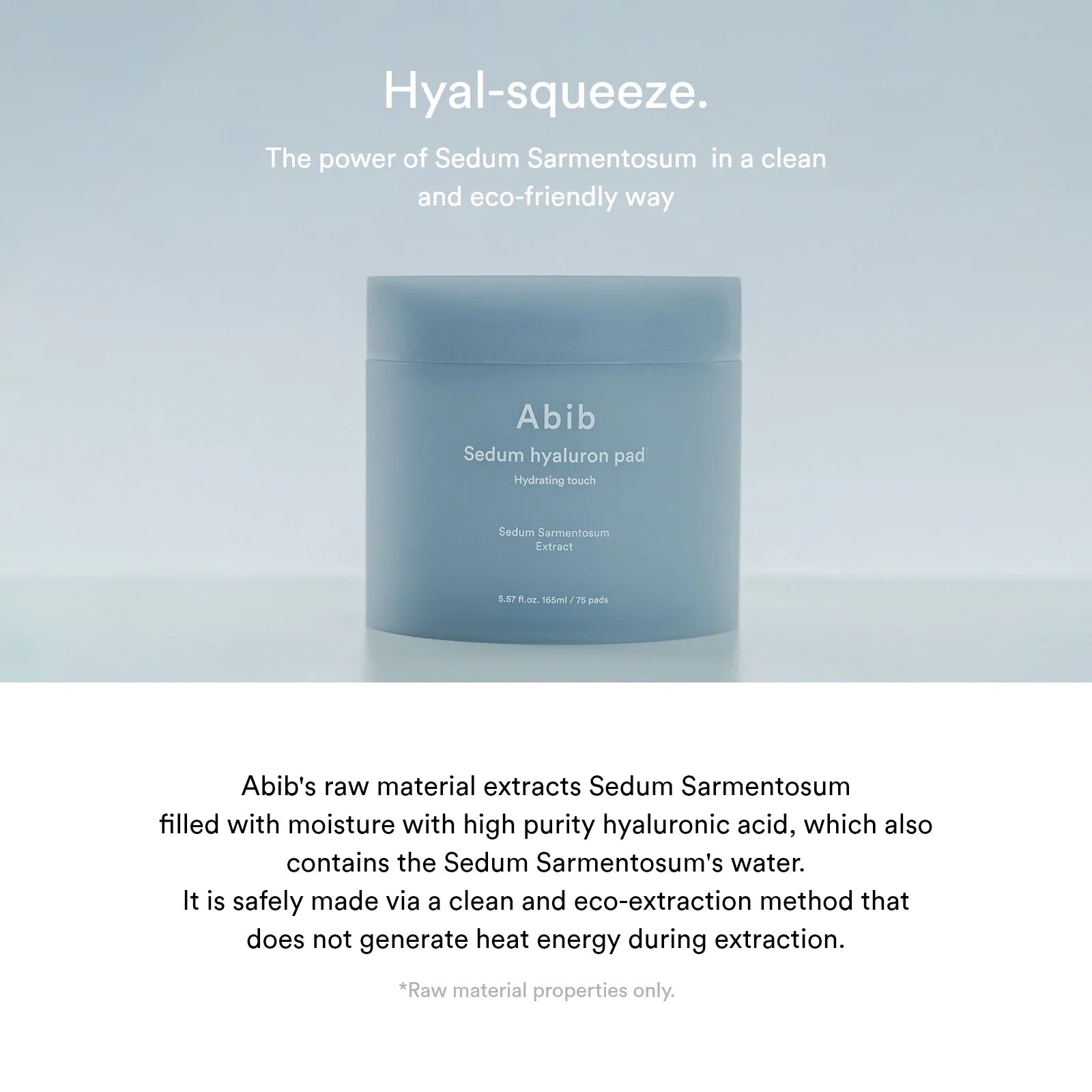 [Abib] Sedum Hyaluron Pad Hydrating Touch - 75 pads
