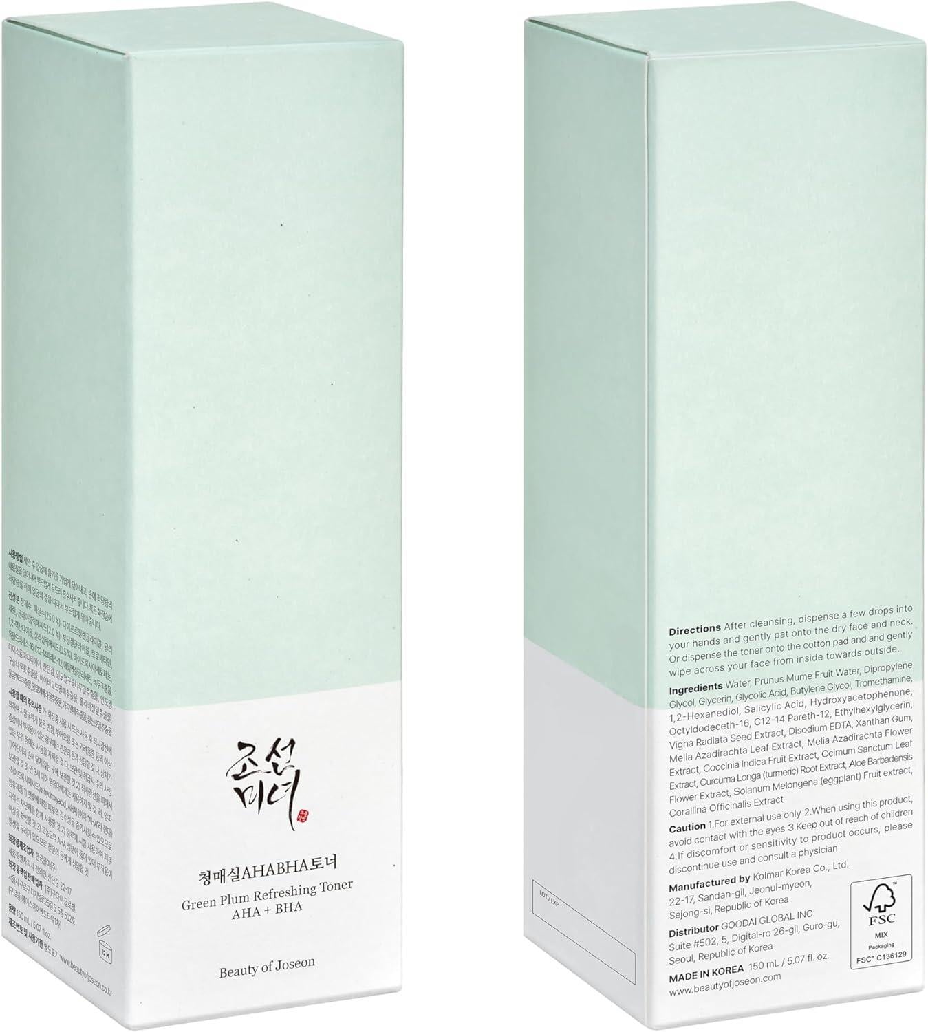 [Beauty of Joseon] Green Plum Refreshing Toner : AHA + BHA 150ml