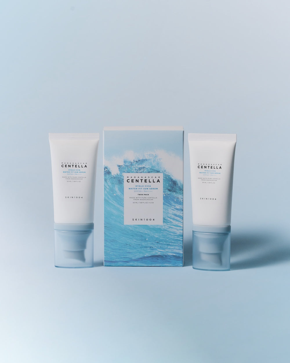 [Skin1004] Madagascar Centella Hyalu-Cica Water-Fit Sun Serum Twin Pack 50ml