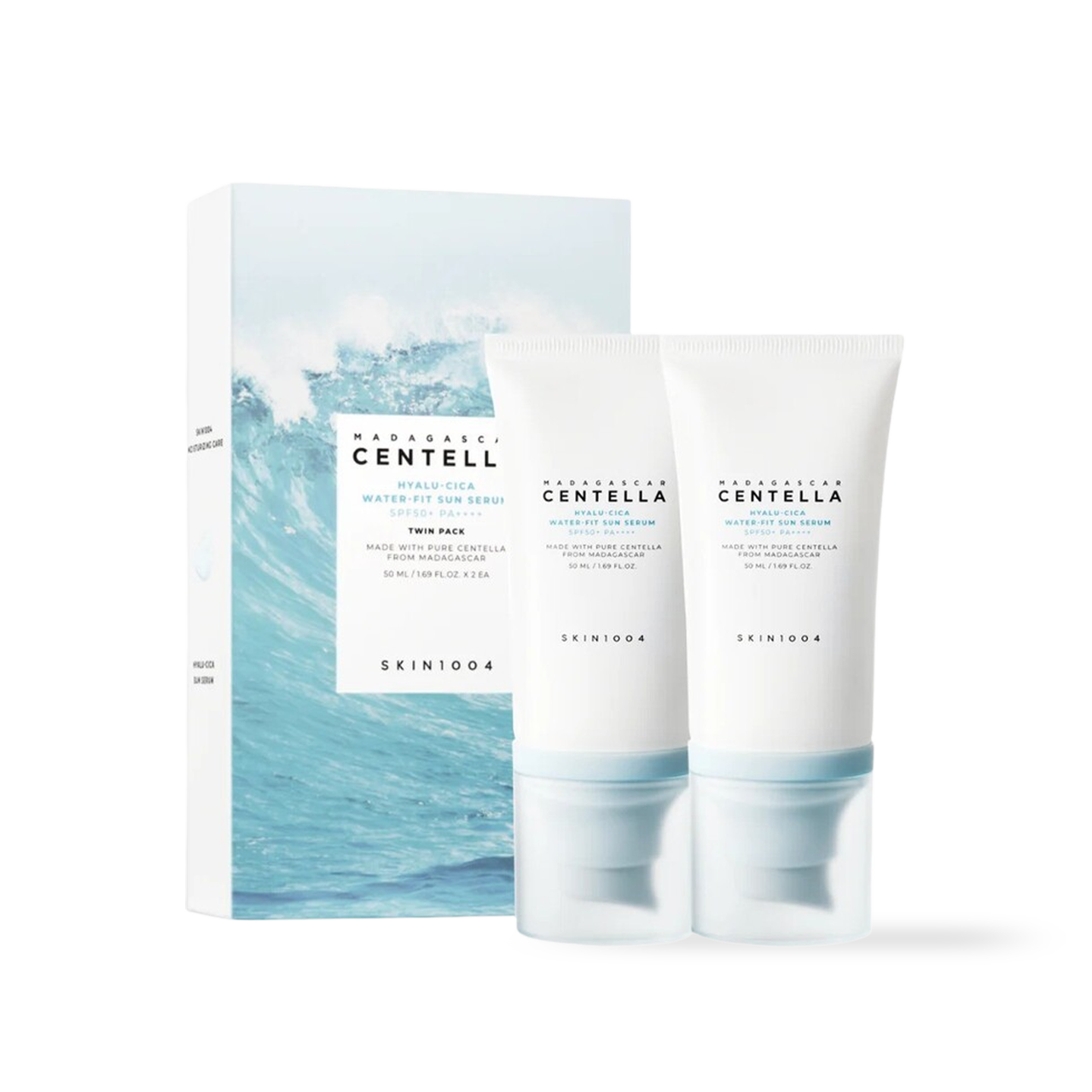 [Skin1004] Madagascar Centella Hyalu-Cica Water-Fit Sun Serum Twin Pack 50ml